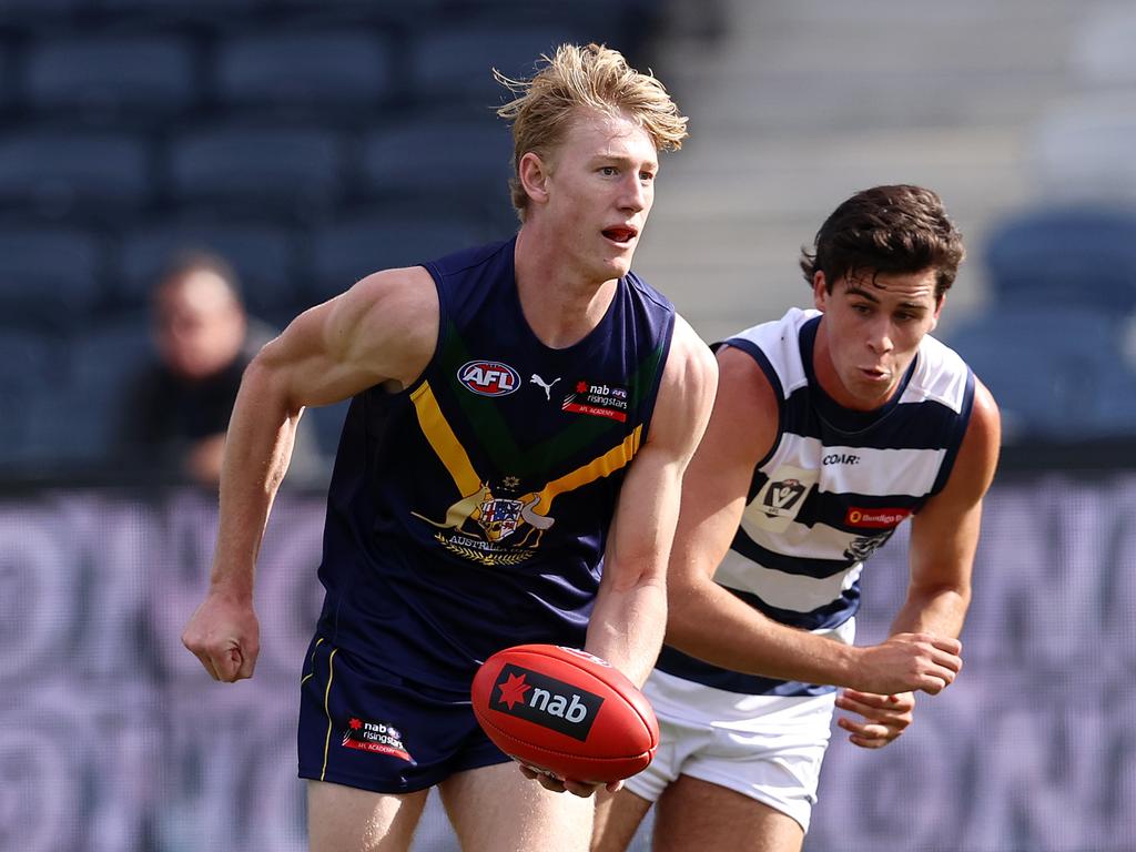 Jacob Van Rooyen could be the fourth WA prospect to be taken in the first round. Picture: Michael Klein