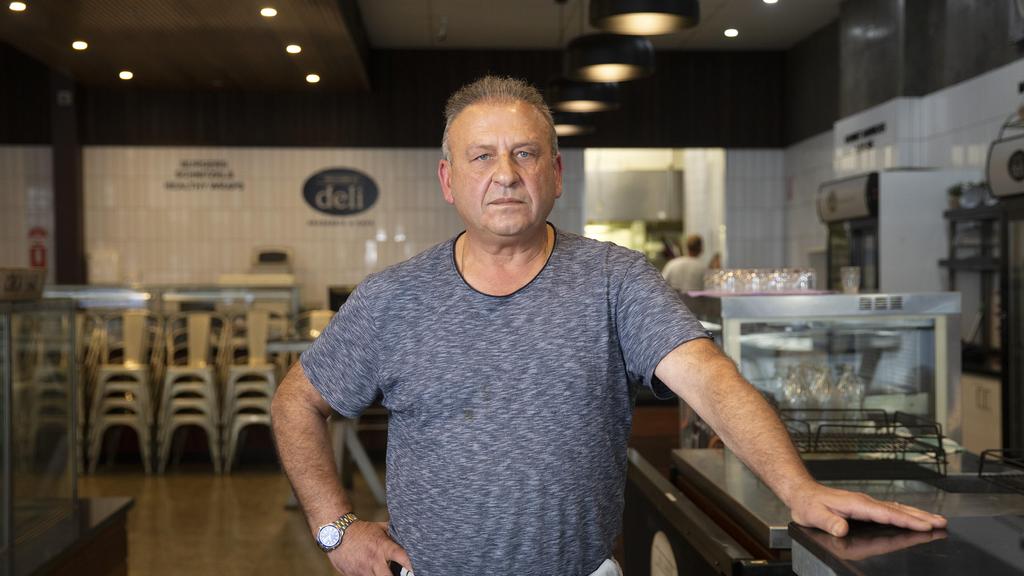 Peter owns the William Street Deli, Brasserie & Cafe, which he is closing down today. Picture: Sarah Matray