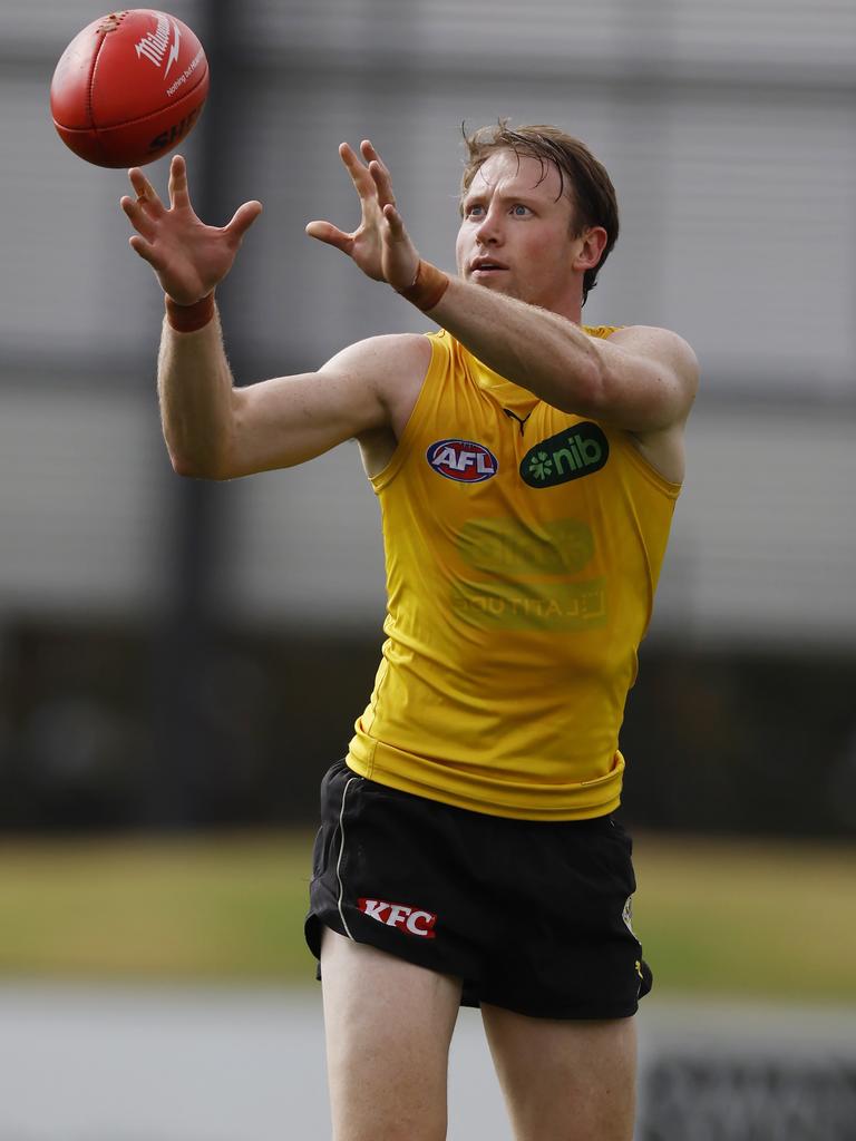 Dylan Grimes was also in action after dealing with a calf injury. Picture: Michael Klein