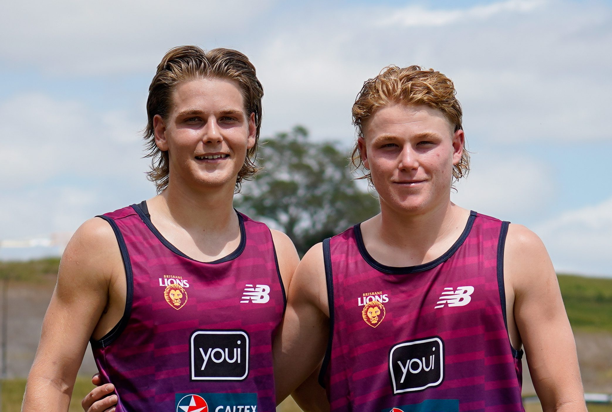 Levi Ashcroft (right) is one of the most promising prospects coming through. Picture: Brisbane Lions/X