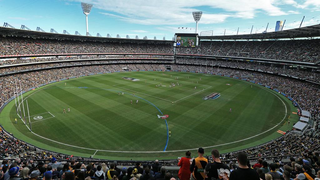 The state government is under pressure to increase crowd limits for the AFL. Picture: Mark Stewart