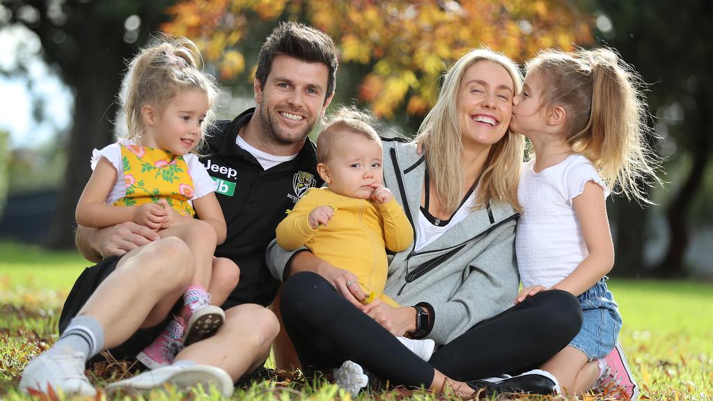 Richmond captain Trent, with his wife Brooke and their three children Harper, Mackenzie and Parker ahead of Mother's Day. Picture: Alex Coppel.'s Day. Picture: Alex Coppel.