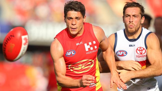 Dion Prestia in action against Adelaide.