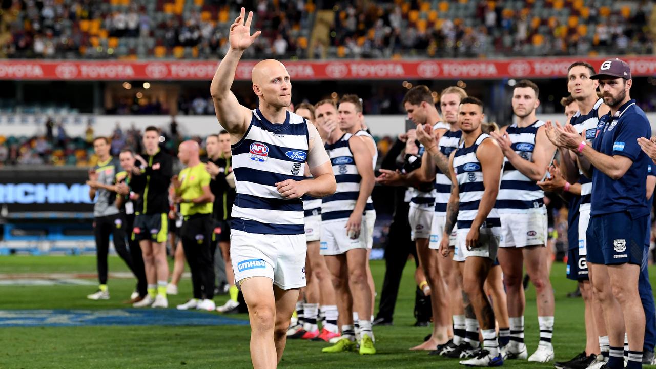 The Cats couldn’t quite send Gary Ablett Jnr out on a high, losing the 2020 Grand Final to Richmond. Picture: Bradley Kanaris/AFL Photos/via Getty Images