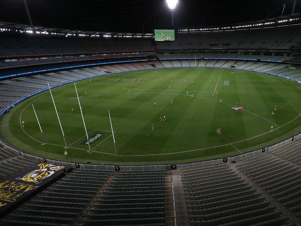 While 50 per cent is not what clubs were hoping for it’s better than the ‘crowd’ that attended the match between Richmond and Carlton in March 2020. Picture: Michael Klein