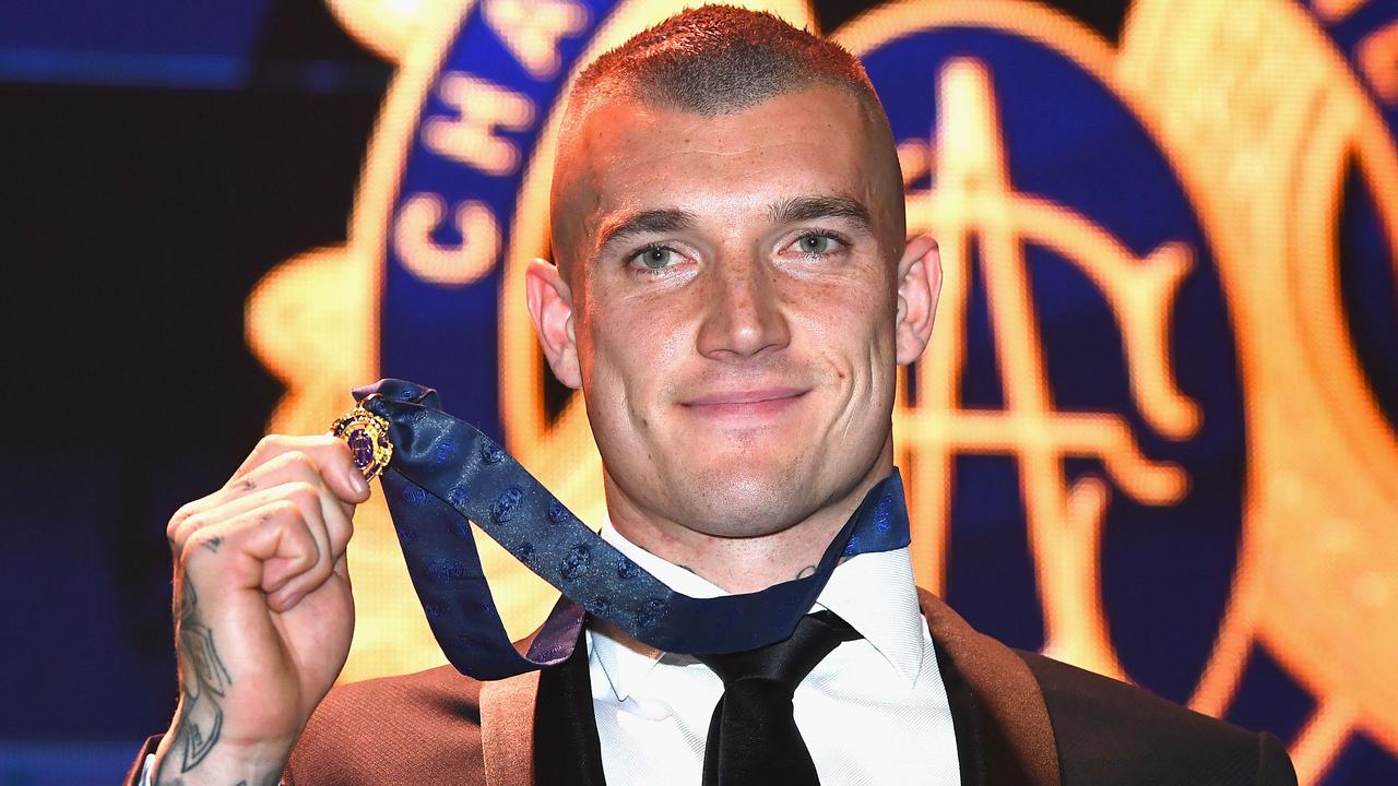 Martin after winning the Brownlow in 2017. Picture: Getty